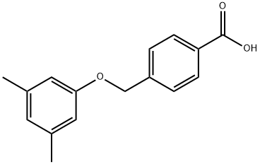 4-(3,5-dimethylphenoxymethyl)benzoic acid Struktur