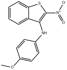 N-(4-methoxyphenyl)-2-nitro-benzothiophen-3-amine Struktur