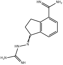 4-amidinoindan-1-one 2'-amidinohydrazone Struktur