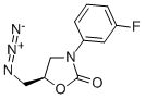 2-OXAZOLIDINONE, 5-(AZIDOMETHYL)-3-(3-FLUOROPHENYL)-, (5R)- Struktur