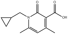 1-(Cyclopropylmethyl)-4,6-dimethyl-2-oxo-1,2-dihydropyridine-3-carboxylic acid Struktur