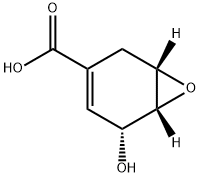 7-Oxabicyclo[4.1.0]hept-3-ene-3-carboxylicacid,5-hydroxy-,[1S-(1alpha,5beta,6alpha)]-(9CI) Struktur