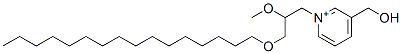 N-(3-(hexadecyloxy)-2-methoxypropyl)-3-(hydroxymethyl)pyridinium Struktur
