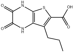 Thieno[2,3-b]pyrazine-6-carboxylic  acid,  1,2,3,4-tetrahydro-2,3-dioxo-7-propyl- Struktur