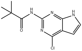 N-(4-CHLORO-7H-PYRROLO[2,3-D]PYRIMIDIN-2-YL)-2,2-DIMETHYLPROPIONAMIDE Struktur