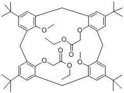 O(1),O(3)-BIS(ETHOXYCARBONYLMETHYL)-O(2),O(4)-DIMETHYL-P-TERT-BUTYLCALIX[4]ARENE Struktur