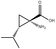 Cyclopropanecarboxylic acid, 1-amino-2-(1-methylethyl)-, trans- (9CI) Struktur