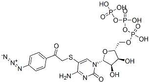 5-((4-azidophenacyl)thio)cytidine-5'-triphosphate Struktur