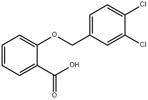 2-[(3,4-dichlorobenzyl)oxy]benzoic acid Struktur