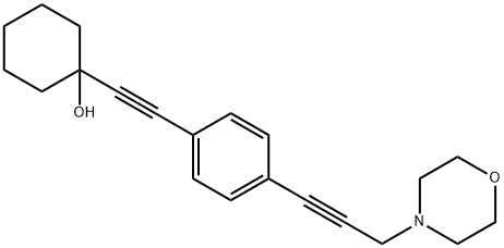 1-[[p-(3-Morpholino-1-propynyl)phenyl]ethynyl]-1-cyclohexanol Struktur