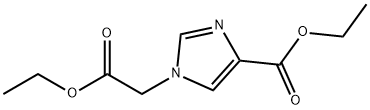 Ethyl 1-(2-ethoxy-2-oxoethyl)-1H-imidazole-4-carboxylate Struktur