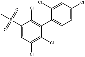 3-Methylsulfonyl-2,2',4',5,6-pentachlorobiphenyl Struktur