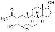 2-carbamoyl-4,5-epoxyandrost-2-ene-3,17-diol Struktur