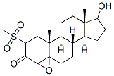 4,5-epoxy-17-hydroxy-2-methylsulfonyl-3-androstanone Struktur