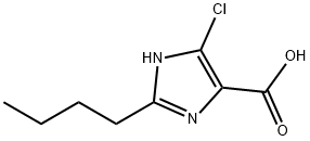 2-丁基-4-氯-1H-咪唑-5-甲酸 結(jié)構(gòu)式