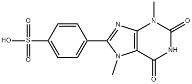 3,7-Dimethyl-8-p-sulfophenylxanthine Struktur