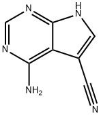 4-Amino-7H-pyrrolo[2,3-d]pyrimidine-5-carbonitrile Struktur