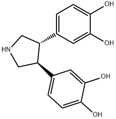 3,4-Bis(3,4-dihydroxyphenyl)pyrrolidine Struktur