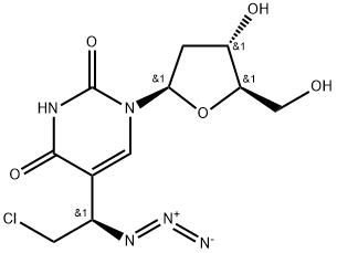 5-(1-azido-2-chloroethyl)-2'-deoxyuridine Struktur