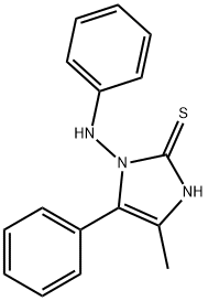 2H-Imidazole-2-thione, 1,3-dihydro-4-methyl-5-phenyl-1-(phenylamino)- Struktur