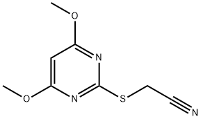 Acetonitrile, [(4,6-dimethoxy-2-pyrimidinyl)thio]- (9CI) Struktur