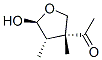 Ethanone, 1-(tetrahydro-5-hydroxy-3,4-dimethyl-3-furanyl)-, [3R-(3alpha,4beta,5alpha)]- Struktur