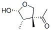 Ethanone, 1-(tetrahydro-5-hydroxy-3,4-dimethyl-3-furanyl)-, [3R-(3alpha,4beta,5beta)]- Struktur