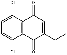 2-Ethyl-5,8-dihydroxy-1,4-naphthoquinone Struktur