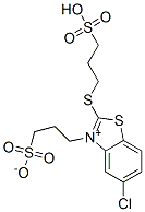 5-Chloro-2-(3-sulfopropylthio)-3-(3-sulfopropyl)-benzothiazolium inner salt Struktur