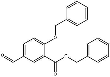 5-FORMYL-2-(PHENYLMETHOXY)-BENZOIC ACID PHENYLMETHYL ESTER Struktur