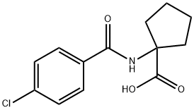 1-(4-Chloro-benzoylamino)-cyclopentanecarboxylic acid Struktur