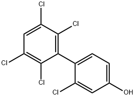 3-chloro-4-(2,3,5,6-tetrachlorophenyl)phenol Struktur