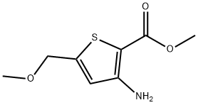 2-Thiophenecarboxylicacid,3-amino-5-(methoxymethyl)-,methylester(9CI) Struktur