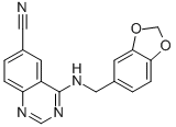 4-[(1,3-BENZODIOXOL-5-YLMETHYL)AMINO]-6-QUINAZOLINECARBONITRILE Struktur