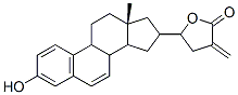 4-(3-hydroxyestra-1,3,5(10)-tetraen-16-yl)-2-methylene-4-butanolide Struktur