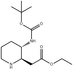 ETHYL (2R, 3S)-3-BOC-AMINO-2-PIPERIDINEACETATE Struktur