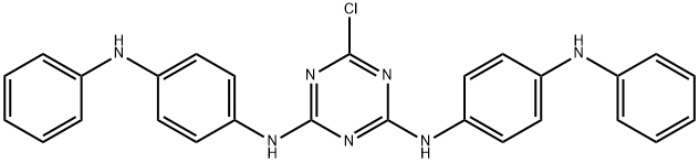 4,6-Bis-(N-phenyl-p-phenylenediamine)-2-chloro-1,3,5-triazine Struktur