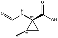 Cyclopropanecarboxylic acid, 1-(formylamino)-2-methyl-, cis- (9CI) Struktur