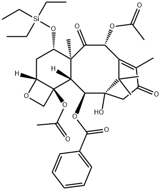 7-Triethylsilyl-13-oxobaccatin III Struktur