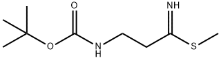 Propanimidothioic acid, 3-[[(1,1-dimethylethoxy)carbonyl]amino]-, methyl ester Struktur