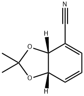 (+)-CIS-2(R),3(S)-2,3-DIHYDROXY-2,3-DIHYDROBENZONITRILE ACETONIDE Struktur