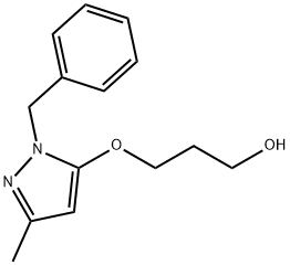 3-[(1-Benzyl-3-methyl-1H-pyrazol-5-yl)oxy]-1-propanol Struktur