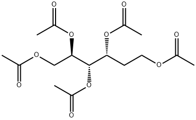 2-Deoxy-D-glucitol 1,3,4,5,6-pentaacetate Struktur