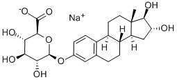 1,3,5[10]-ESTRATRIENE-3,16ALPHA,17BETA-TRIOL 3-GLUCURONIDE SODIUM SALT Struktur