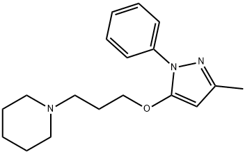 1-[3-[(3-Methyl-1-phenyl-1H-pyrazol-5-yl)oxy]propyl]piperidine Struktur