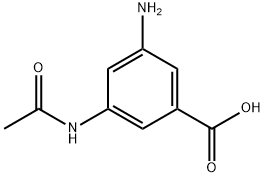 3-乙酰氨基-5-氨基苯甲酸 結構式