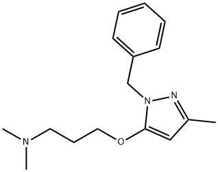 1-Benzyl-5-[3-(dimethylamino)propoxy]-3-methyl-1H-pyrazole Struktur