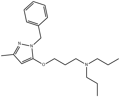 1-Benzyl-5-[3-(dipropylamino)propoxy]-3-methyl-1H-pyrazole Struktur