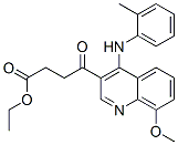 3-(3-(ethoxycarbonyl)propionyl)-8-methoxy-4-((2-methylphenyl)amino)quinoline Struktur