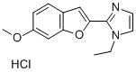 1-Ethyl-2-(6-methoxy-2-benzofuranyl)-1H-imidazole monohydrochloride Struktur